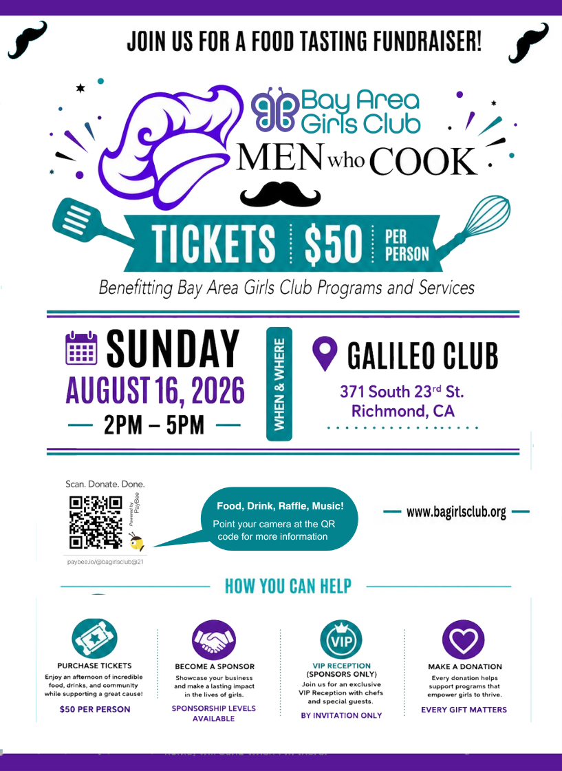 Men Who Cook August 16, 2026 Event Flyer
